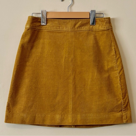 J. Crew Dresses & Skirts - J.Crew| Cute Mustard Mercantile Corduroy A-Line Mini-Skirt Sz 0